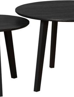 INOSIGN Couchtisch Ronda (Set, 2-St), Beistelltische mit Massivholzfüßen - Maße (B/T/H) 50-70/39-45/50-70 cm