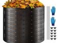 Schnellkomposter 1000L Gartenkomposter 90x100cm Thermokomposter HDPE-Kunststoff Kompostierer korrosionsbeständig hitzebeständig Kompostbehälter Kompostierung für Reduzierung des Hausmülls in 85055
