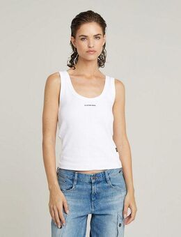 G-STAR Tanktop Slim Rib Tank mit Markenschriftzug auf der Brust
