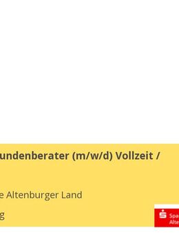 Individualkundenberater (m/w/d) Vollzeit / Teilzeit - Altenburg