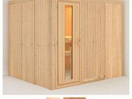 Karibu Sauna Gitte, BxTxH: 231 x 196 x 198 cm, 68 mm, (Set) ohne Ofen