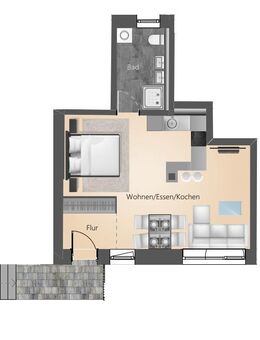 Schöne 1- Zimmer Wohnung - Überlingen