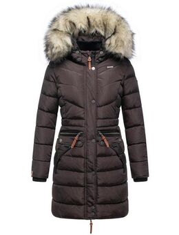 Navahoo Steppmantel Paula stylischer Winter Parka m. edlem Fellimitat