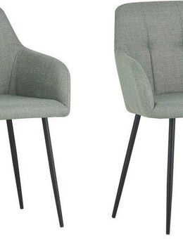 HELA Esszimmerstuhl HANNA (Set, 2 St), Schalenstuhl, Armlehnen Stuhl, Bezug Webstoff