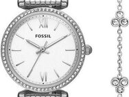 Fossil Quarzuhr CARLIE MINI ES5315SET, (Set, 2-tlg., mit Armband), Armbanduhr, Damenuhr, ideal auch als Geschenk, Edelstahlarmband