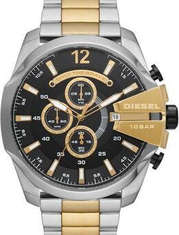 Diesel Chronograph MEGA CHIEF DZ4581, Quarzuhr, Armbanduhr, Herrenuhr, Stoppfunktion, Edelstahlarmband