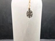 Glasvase Glasflasche, Vase 20cm hoch ca. 2cm Öffnung Rustikal weiß Flasche - Essen