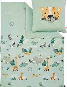 s.Oliver Kinderbettwäsche Satinbettwäsche s.Oliver Junior, Mako-Satin, in verschiedenen Designs: Tiere Safari Afrika, Dino, Weltall, Einhorn