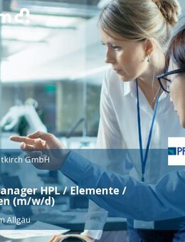 Produktmanager HPL / Elemente / Lackplatten (m/w/d) - Leutkirch (Allgäu)