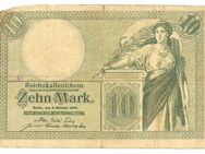 historische Banknote, Reichskassenschein, 1906, 10 Mark - Dresden