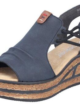 Rieker Keilsandalette, Sommerschuh, Sandale, Keilabsatz, mit seitlichen Stretchbändern