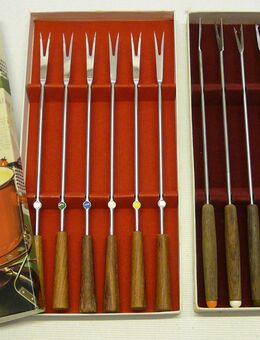 Fondue, Rechaud, 12 Gabeln, 6 Fondueteller - Offenbach (Main) Bürgel