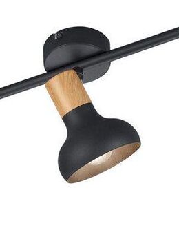 Reality Leuchten Deckenstrahler LATIKA, Strahler 3-flammig, exkl 3x E14 max 10W, Deckenspot Wandspot, Leuchtmittel wechselbar, warmweiß - kaltweiß, schwenkbarer Strahler, Metall und Holzoptik Lackierung, Spot Licht