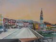 Original Oelgemälde von Willi Ingold, Ansicht ASCONA Piazza in 8810