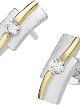 Firetti Paar Ohrstecker Schmuck Geschenk Silber 925 Ohrschmuck Ohrringe bicolor, mit Zirkonia (synth)