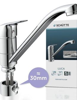 Schütte Spültischarmatur LUCA für Unterfenster-Montage, Wasserhahn Küche in Chrom, Hochdruck