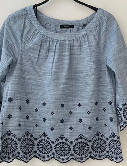 Blusen-Shirt von Bonita Gr. 36 blau mit Stickerei - Vechta