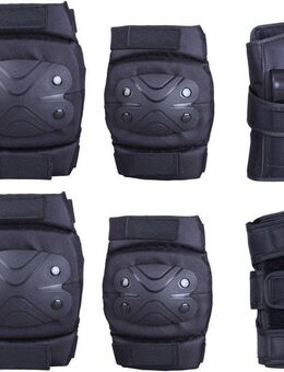 L.A. Sports Protektoren-Set Schützer Set Knie & Ellenbogenschützer Hand-Protektoren XL Erwachsene (6-tlg)