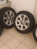 4 gebrauchte Sommerreifen auf Alufelgen für 1er BMW in 59597