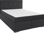 Leonique Boxbett Alfie, Bestseller, wahlweise mit Bettkasten, mit Straßsteinen im Kopfteil, H2, H3 und H4 wählbar
