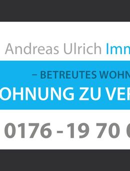 Sanierte 1 Zimmer Wohnung Seniorenwohnung mit Neuer Einbauküche, Balkon mit Blick ins Grüne und TG Stellplatz - Fürth