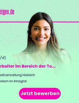 Mitarbeiter (m/w/d) im Bereich der Touristinformation - Haslach (Kinzigtal)