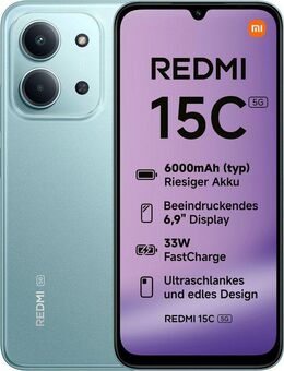 Xiaomi Redmi 15C 5G 4+128GB Smartphone (17,52 cm/6,9 Zoll, 128 GB Speicherplatz, 50 MP Kamera)