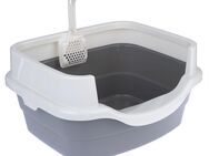 TIAKI Schalentoilette Stormy - dunkelgrau / weiß