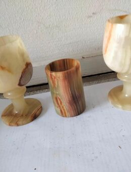 5 Becher aus Onyxmarmor gebraucht - Dettenheim