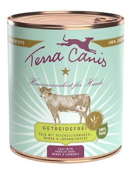 Terra Canis Getreidefrei 6 x 800 g - Kalb mit Petersilienwurzel, Mango & Johannisbeere