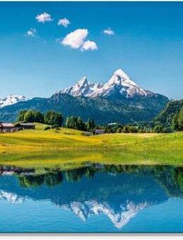 Artland Glasbild Landschaft in den Alpen, Berge (1 St), in verschiedenen Größen