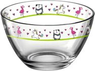 LEONARDO Kinderschale BAMBINI, Glas, (Set, 6-tlg), Flamingo/Einhorn/Panda, Ø 12 cm