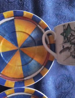 Villeroy & Boch - Luxembourg - Rolf Knie Zirkus - 3 Espressotassen mit Untere - Saarlouis Zentrum