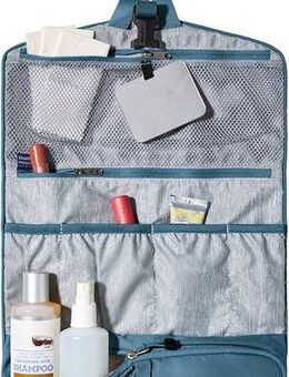 deuter Kulturbeutel WASH BAG II (1-tlg), aus Polyamid, mit verstaubarem Haken, mit abnehmbarem Spiegel