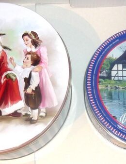 2x Blechdose Gebäckdose Keksdose Plätzchendose Weihnachtsmotiv von Nomita und Danish Harmony - Amberg