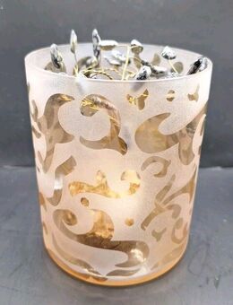 Vase, Dekoglas Durchmesser 9cm Hoch 12cm Glas rund Deko Arrangement - Essen