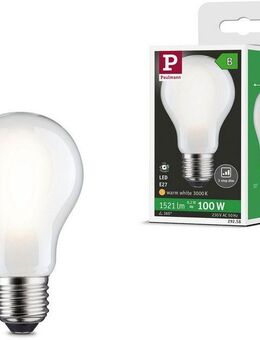 Paulmann LED-Leuchtmittel Eco-Line Filament 230V LED Birne E27 1521lm 8,2W 3000K dimmbar Matt, E27, 1 St., Warmweiß