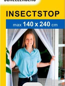 SCHELLENBERG Insektenschutz-Vorhang Fliegengitter für Balkontüren und Terrassentüren, (Set, 1-St), ohne bohren, 140 x 240 cm in weiß und anthrazit