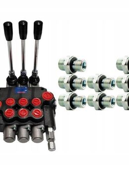 Hydraulikverteiler Monoblock Hebelsteuerung 3-TEILIGER VERTEILER 40L ANSCHLUSSSATZ SET 1 - Wuppertal