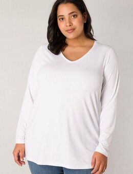 Base Level Curvy Langarmshirt mit V-Ausschnitt