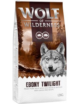 Wolf of Wilderness "Ebony Twilight" Wildschwein & Büffel - getreidefrei Sparpaket: 2 x 12 kg