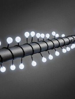 KONSTSMIDE LED-Lichterkette Weihnachtsdeko aussen, 80-flammig, LED Globelichterkette, große runde Dioden, 80 kalt weiße Dioden