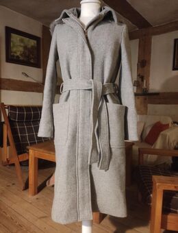 Massimo Dutti Wollmantel mit Kapuze Gr.XS Grau - Beeskow