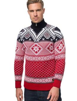 Rusty Neal Strickpullover mit winterlichem Muster