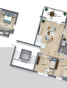 5-Zimmer-Maisonette-Wohnung mit Dachterrasse und TG-Stellplatz in 79183 Waldkirch - Waldkirch