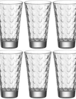 LEONARDO Longdrinkglas OPTIC, Glas, 300 ml, 6-teilig