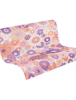 A.S. Création Vliestapete Retro Chic florale Tapete Mustertapete Retro Blumen, strukturiert, matt, (1 St), Vintage Vliestapete für Schlafzimmer Küche Wohnzimmer Floral Design