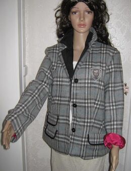 NEU * Edel * stylisch * kuschelweich * Karo * Wolle * Winter * Jacke "POLO SYLT" Gr. 40- 42, 44/ M- L * grau * petrol * - Riedlingen