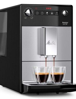 Melitta Kaffeevollautomat Purista® F230-101, silber/schwarz, Lieblingskaffee-Funktion, kompakt & extra leise