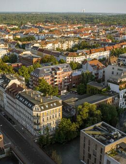 Ruhig und wassernah Wohnen in Schleußig: 2-Raum-Wohnung mit HWR + Loggia in stilvollem Neubauprojekt - Leipzig